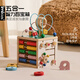 imikids寶寶六面體嬰兒童串繞珠百寶箱0-3歲蒙氏早教玩具益智多面體