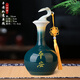 信義德景德鎮(zhèn)陶瓷酒瓶密封酒壇空瓶如意酒壺創(chuàng)意裝飾白酒罐家用酒壺酒具 1斤半藍色平安如意