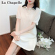 拉夏貝爾（La Chapelle）短袖雪紡連衣裙女裝2025年夏季新款時(shí)尚中長(zhǎng)款法式小個(gè)子夏天裙子 白色 M