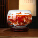 收藏天下景德鎮(zhèn)陶瓷器聚寶盆家居客廳玄關(guān)裝飾品辦公室桌面擺件喬遷送禮品 鴻運當頭+底座+證書 高度21cm-順豐包郵