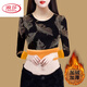 浪莎（LangSha）黃金絨保暖衣打底衫女長(cháng)袖圓領(lǐng)冬季加絨加厚保暖上衣洋氣T恤女裝 棕色[圓 領(lǐng)加絨]單件裝 M [建議100斤內]