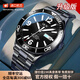 I&W CARNIVAL HWGUOJI瑞士品牌IW手表男機(jī)械表100米防水強(qiáng)夜光機(jī)械手表緑水鬼系列腕表 愛沃馳全黑鋼帶/百米防水/進(jìn)口機(jī)芯 升級加強(qiáng)版