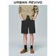 UR2025春季新款男裝時(shí)尚休閑百搭洗水寬松牛仔短褲UMM850041 深灰 31