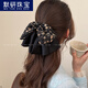 默研（MOYAN）法式復古碎花蝴蝶結馬尾夾女夏季扎頭發(fā)飄帶抓夾感半扎發(fā)發(fā)夾 復古碎花馬尾夾  A12-103