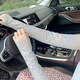 途尊夏戶(hù)外ins開(kāi)車(chē)騎電車(chē)蕾絲防曬袖套薄款透氣防曬手臂套袖筒女 蕾絲月季花：淺灰