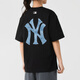 美職棒（MLB）官網(wǎng) 男女上衣情侶25夏季新款做舊大logo涼感T恤短袖3ATSM0953 紐約洋基隊(duì)/黑色/建議拍小一碼 S 165/88A/建議拍小一碼
