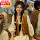 槿城波西米亞復(fù)古流蘇刺繡馬甲外搭旅行度假穿搭短背心上衣女MJ50 駝棕色 均碼