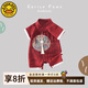 G.DUCKKIDS小黃鴨童裝嬰兒衣服夏季薄款哈衣男女寶寶夏裝周歲百天連體衣爬服 紅色 90cm (建議80-90cm 1-2周歲）