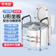 雅高老人坐便椅 廁所坐便凳簡(jiǎn)易坐廁椅坐便器孕婦馬桶增高器加強(qiáng)雙桿