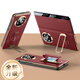 智父華為x5手機殼新款華為matex5折疊屏保護套超薄x3典藏版真皮翻蓋matex3鏡頭全包防摔腕帶支架外殼 【瑞紅色-升級】磁吸腕帶*旋轉支架*進(jìn)口皮革 華為 Mate X5/典藏版