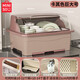 名創(chuàng  )優(yōu)品（MINISO）廚房碗筷餐具收納盒碗碟盤(pán)收納置物架母嬰帶瀝水廚房碗柜置物架 巨大號-卡其色【約7-8人用】