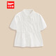 IEF/愛依服上衣2025夏季新款法式甜美淑女減齡氣質(zhì)百搭學(xué)院風(fēng)襯衫 白 M