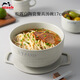 琺寶（staub）松露白陶瓷家用飯碗盤子餐盤圓盤平盤深盤馬克杯碟餐具魚(yú)盤咖喱盤 松露白陶瓷湯碗17cm 1頭