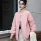 花田衣畝羽絨服女輕薄開(kāi)春2025新款爆款無(wú)領(lǐng)高端時(shí)尚洋氣薄款超好看外套 藕粉色 圓領(lǐng)90%鴨絨 M 推薦體重（80-110斤）