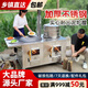 襄睿柴火灶農(nóng)村家用灶雙灶臺(tái)不銹鋼移動(dòng)燒柴大鍋灶柴火灶臺(tái)材火灶戶外 大鍋60cm+小鍋50cm+案板