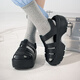 卡駱馳（crocs）涼鞋女鞋 夏季新款雪屋運動(dòng)透氣沙灘鞋厚底增高羅馬鞋面休閑鞋 209938-001/黑色 39 -40 M7W9/內長(cháng)25cm