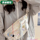蕓洛高顏值少女胸包女韓版ins風(fēng)外出設計感流蘇斜挎包休閑百搭小腰包 米白色版 單包三個(gè)兜