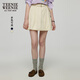 Teenie Weenie小熊女裝半身裙2025年夏季新款甜美活力裙子花苞短裙 淺卡其色 L