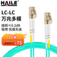 HAILE海樂 萬兆多模光纖跳線LC-LC低煙無鹵雙芯跳纖OM3-300UPC接頭50/125尾纖15米HJ-2LC-LC-MT15
