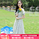 BICAIYA女童連衣裙夏季新款兒童公主裙棉質(zhì)12歲女孩裙子夏裝學(xué)生碎花裙子 清新圖片色連衣裙 160 建議150-160cm 體重80-90斤