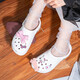 卡駱馳（crocs）女鞋厚底云朵洞洞鞋戶外休閑時(shí)尚一腳蹬沙灘鞋 206750-100 36-37