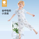 貝肽斯寶寶連體睡衣夏季兒童2025新款后背網(wǎng)眼透氣純棉衣服家居服