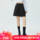 哥弟真的好（GIRDEAR）女裝高腰后拉鏈A字休閑短裙褲女8100056 黑 M (3碼)