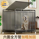 貝拉緣狗籠子大型犬帶廁所一體家用室內(nèi)金毛泰迪泰迪中小型犬折疊籠狗窩 加粗加密款78*54*72黑色-看圖二