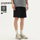 gxg.jeans男裝泡泡紗基礎(chǔ)簡約寬松休閑短褲男士25年夏新品 黑色 175/L
