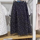 UNIQLQ優(yōu)衣官庫春夏新款女裝繭型碎花半身裙 高腰A字裙顯瘦中長(cháng)裙476319/474956 優(yōu)衣庫（UNIQLO）黑碎花 M
