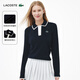 LACOSTE法國鱷魚(yú)女裝25新款高爾夫系列Polo領(lǐng)長(cháng)袖針織衫|AF8544 HHW/藏青色/白色拼色 S 36