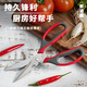 鄧家刀剪刀家用剪子不銹鋼廚房專(zhuān)用雞骨強力輔食廚用商用水果新款 K9140
