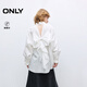 ONLY2025秋季新款優(yōu)雅風(fēng)露背立體蝴蝶結純色長(cháng)袖襯衫女|125205012 A43奶油白色 M