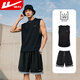 回力（Warrior）運動(dòng)套裝男透氣速干夏季跑步冰絲短袖運動(dòng)短褲籃球褲羽毛球健身服