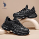 美國馬球協(xié)會(huì)（U.S.POLO ASSN.）休閑老爹鞋男2025新款男鞋夏季透氣運(yùn)動(dòng)鞋男潮流百搭厚底休閑鞋男 黑色 41 標(biāo)準(zhǔn)運(yùn)動(dòng)鞋碼-