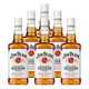 金賓（Jim Beam）占邊波本波旁威士忌 進(jìn)口洋酒檸檬沙瓦嗨棒可樂桶 大占邊大金賓 金賓白占邊白700mL6瓶