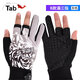 TAB釣魚(yú)手套男秋冬款防刺防水防割防滑飛磕加厚掌心路亞裝備磯釣摘 B款：露三指【灰色】 均碼