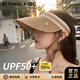 MITHAOL KUSC防曬帽女防紫外線2025新款夏季海邊太陽(yáng)帽大帽檐空頂帽時(shí)尚遮陽(yáng)帽 卡其 【小蜜蜂時(shí)尚發(fā)箍款】 輕奢休閑時(shí)尚百搭風(fēng)