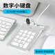 閃力聯(lián)數(shù)字鍵盤小鍵盤筆記本臺式電腦通用獨立外接輕薄迷你鍵盤財務(wù)會計密碼輸入有線18鍵HUB小鍵盤 【銀色】HUB數(shù)字鍵盤