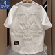 啄木鳥(niǎo)（TUCANO）2025夏季潮牌字母刺繡圓領(lǐng)短袖男士T恤痞帥簡(jiǎn)約時(shí)尚寬松百搭休閑 白色 M 【100-120斤】