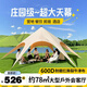 MPPMCK六角云頂天幕帳篷戶(hù)外露營(yíng)野餐團建防雨防曬營(yíng)地超大野營(yíng)遮陽(yáng)天幕 米黃單峰大號10*10*4米600D牛津布
