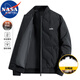 NASA MARVEL羽絨服男士外套上衣服秋冬純色簡(jiǎn)約透氣輕便防寒保暖 黑色 3XL