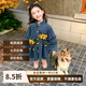 漢唐貝貝女童春裝2025新款連衣裙兒童春秋季洋氣牛仔小女孩女寶寶時髦裙子 藍(lán)色 130 (建議115-125cm 5.2-7周歲)