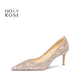 HOLY ROSE【浪漫星河】法式水晶婚鞋女2025年新款新娘婚紗高跟鞋禮物成人禮 金色浪漫星河 6cm 38
