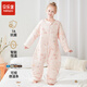貝樂(lè )堡中大童睡袋嬰兒秋冬款寶寶防踢被子神器兒童純棉恒溫分腿睡衣 【恒溫厚夾棉】夢(mèng)幻公主樂(lè )園 XL碼【推薦身高150-165cm】