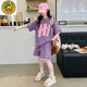 G. DUCKKIDS小黃鴨女童夏季套裝2025款中大童洋氣短袖短褲休閑運動兩件套夏裝 【Hi女童】紫色套裝 140 :(7-8歲)身高1米3
