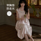 思莉太太 SLEEP TIGHT睡裙女夏季涼感莫代爾棉帶胸墊粉色吊帶純欲風(fēng)蕾絲夏天睡衣連衣裙 XN4474【帶胸墊】 XL (170)