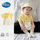 迪士尼（Disney）嬰兒衣服夏裝男寶寶連體衣夏季超萌新生嬰幼兒短袖包屁衣夏天爬服 黃色短袖哈衣 73cm #建議15-20斤#