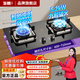 華蒂創(chuàng)億系列燃?xì)庠铍p灶【免費上門安裝】家用直噴猛火灶嵌入式天然氣灶液化氣灶臺嵌兩用爐具一級能效灶 鴛鴦九腔+銅火蓋+鋼化玻璃面板+防風(fēng)方爐架 F01 管道天然氣5.2KW【上門安裝】