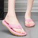 PointZerone新款夏季人字拖女防滑夜光拖鞋女軟底時(shí)尚厚底熒光戶(hù)外穿涼拖鞋女 粉色升級版 37 標準運動(dòng)鞋碼